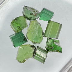 Green Tourmaline Facet Rough Parcel