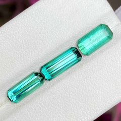 Greenish Blue Tourmaline Lot 3.85 Carats