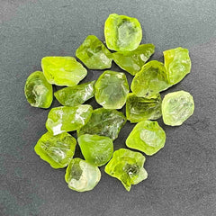 Greenish Yellow Peridot Facet Rough Lot