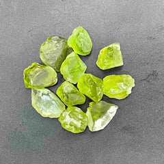 Greenish Yellow Peridot Facet Rough Pieces