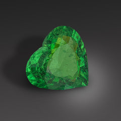 Heart Shaped Tsavorite Garnet Gemstone