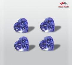 Heart shaped Loose Tanzanite Set