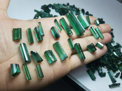 Facet Grade Green Tourmaline from Pech