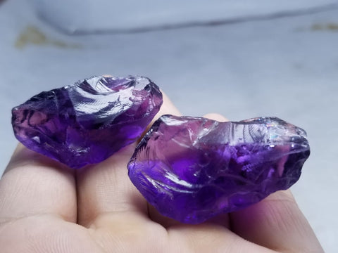 2 Beautiful pieces of Facet Rough Amethyst