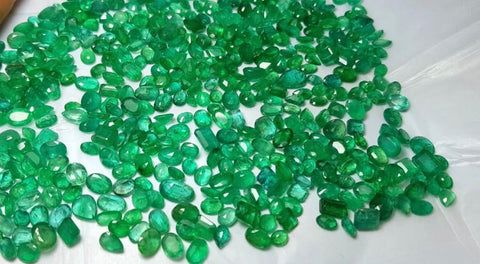Beautiful Faceted Cut Emerald Gemstones