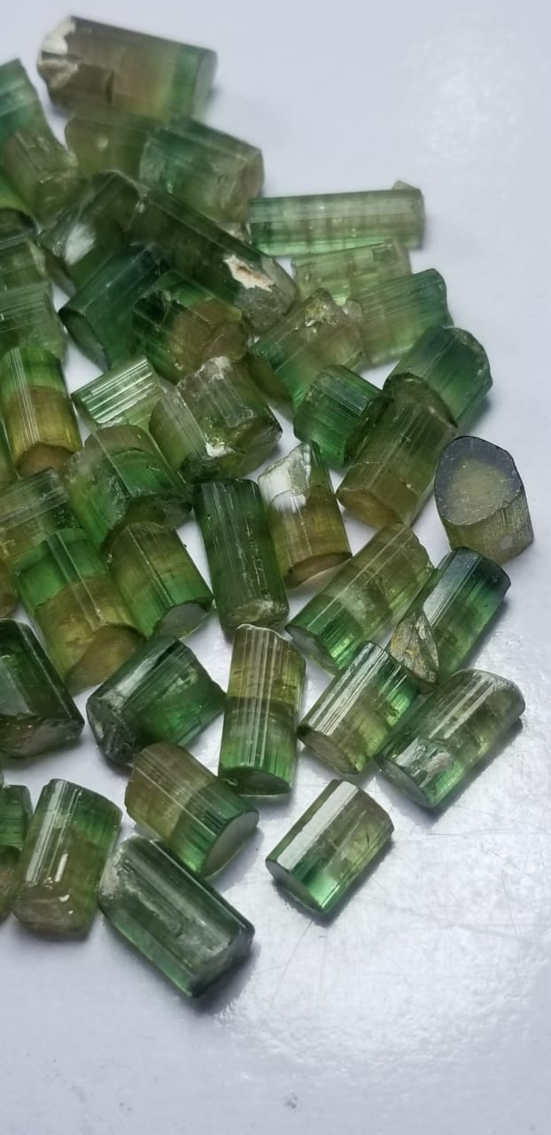 Beautiful Lot of Bicolor Tourmaline slices crystals for sale
