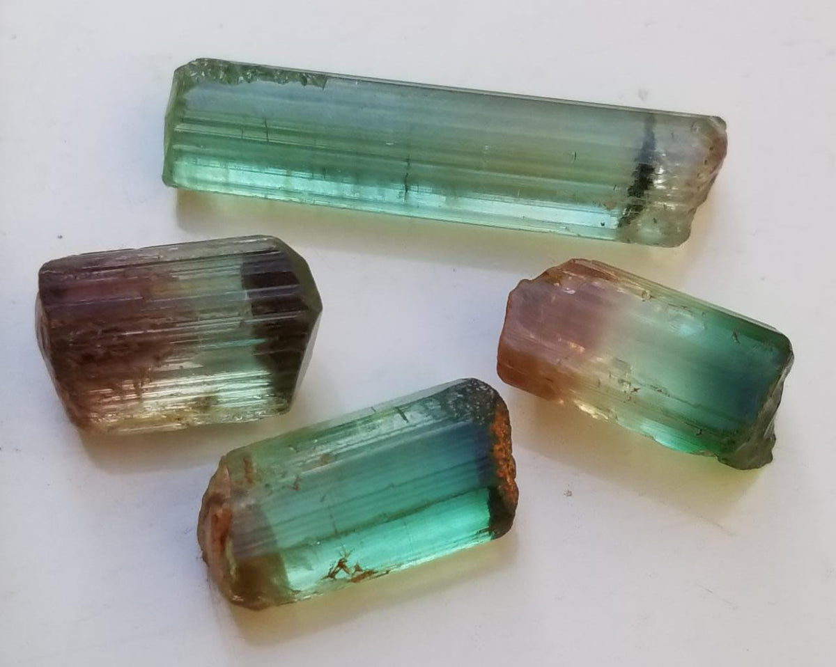 Blended and Amazing Facet Rough Bicolor Tourmaline