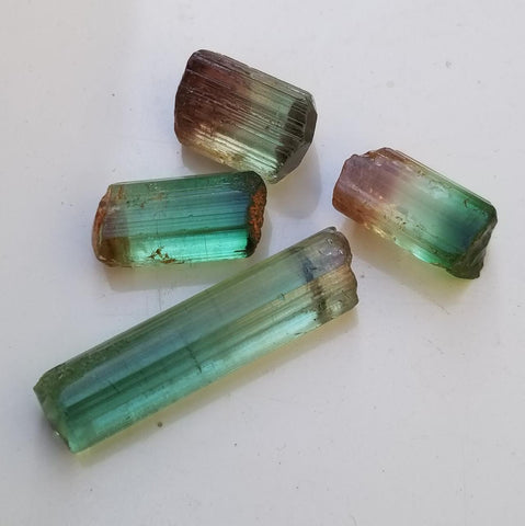 Blended and Amazing Facet Rough Bicolor Tourmaline