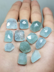 Blended and beautiful Aquamarine Rose cut gems