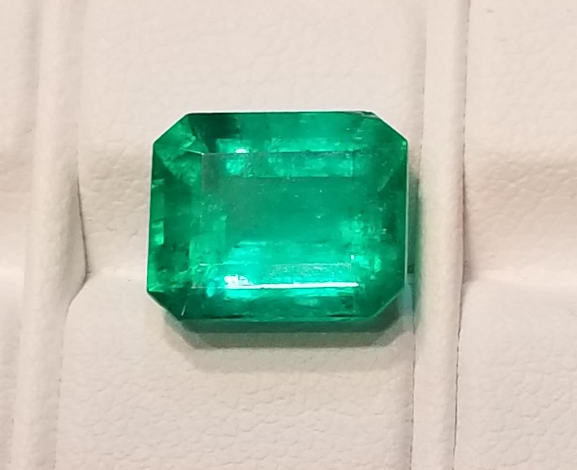Beautiful Classic Octagonal cut Emerald from Panjshir | Gandhara Gems