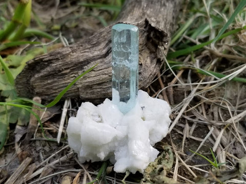 Blended & beautiful Aquamarine Crystals with Feldspar