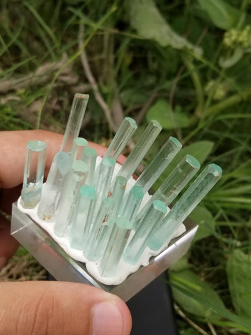Aquamarine crystals Pencils available for sale