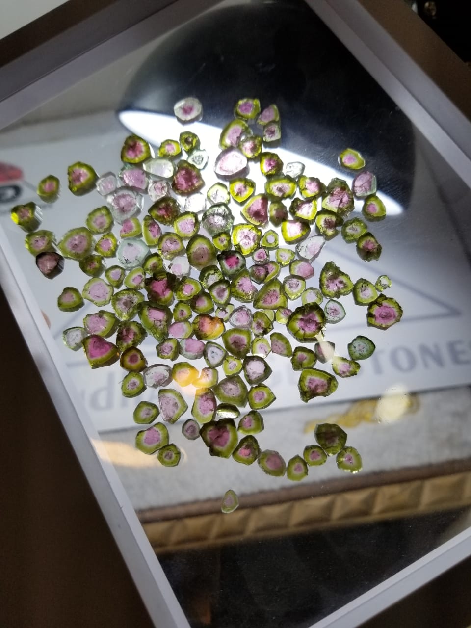 Watermelon tourmaline slices lot available for sale