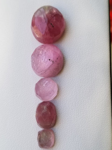 A mix lot of multiple colors of Tourmaline rosecuts