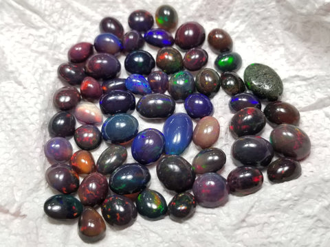 Natural Black Opal (Rich Quality of Full Fires)