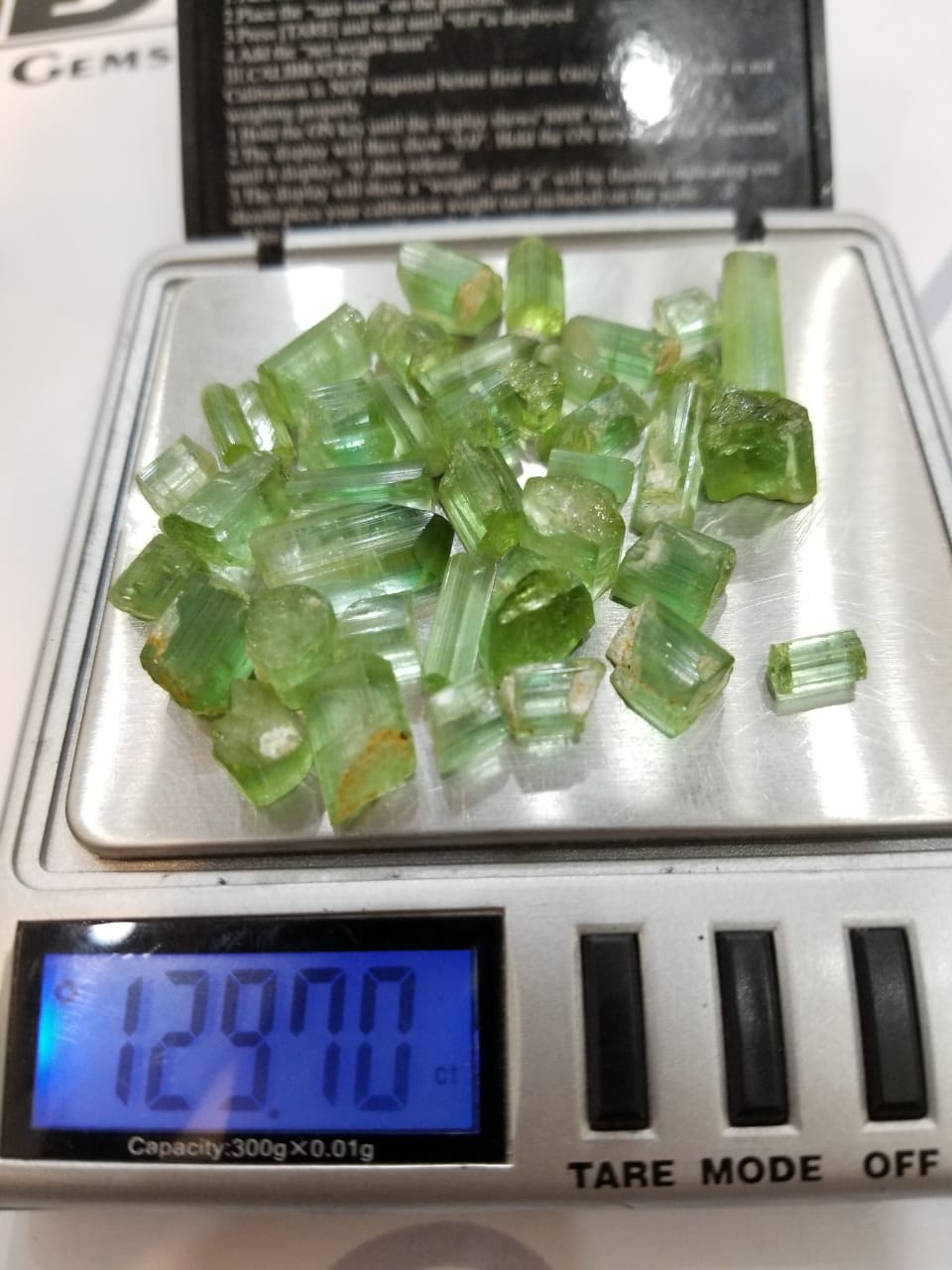 Facet Rough Green Tourmaline from the mines of Jaba Kuna