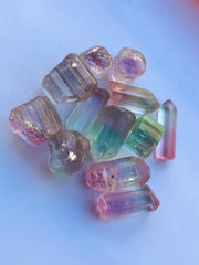 Beautiful Facet Rough Bicolor Tourmaline from Kunar