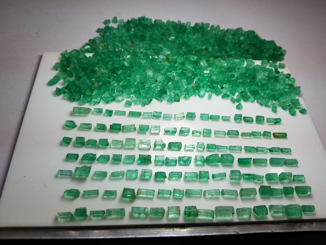 Facet Grade Rough Emeralds Lot available for sale