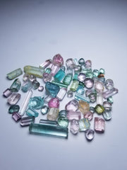 Beautiful Facet Rough Light Pink and Green Tourmaline