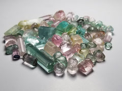 Beautiful Facet Rough Light Pink and Green Tourmaline