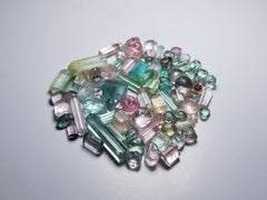 Beautiful Facet Rough Light Pink and Green Tourmaline