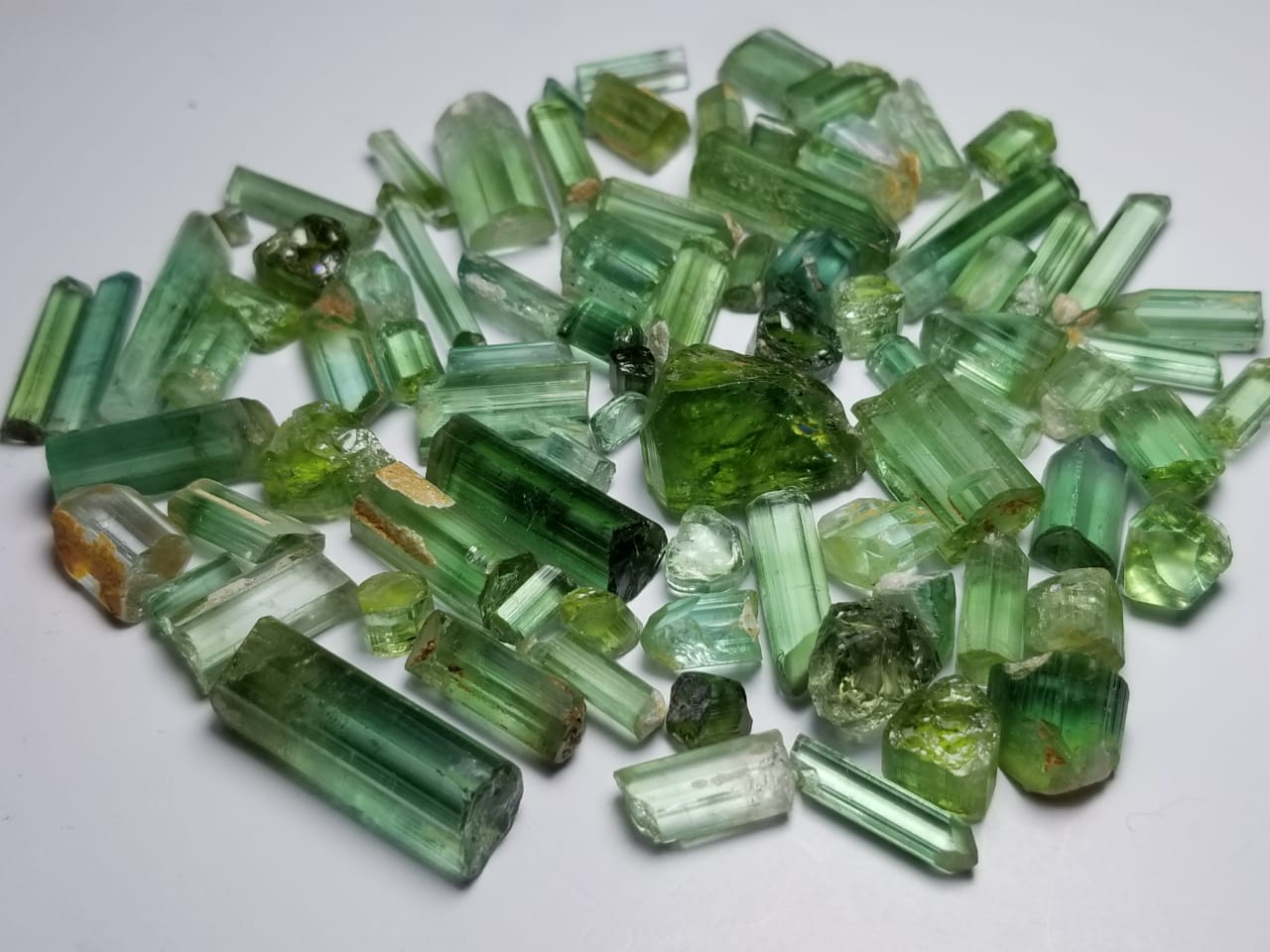 Beautiful Lot of Facet Rough Green Tourmaline for sale