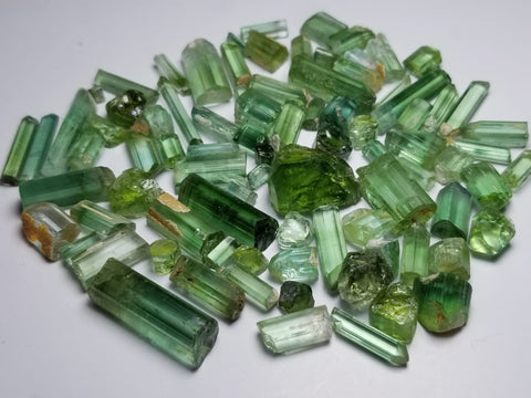Beautiful Lot of Facet Rough Green Tourmaline for sale