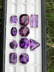 Big and Blended different Faceted Amethyst Gems