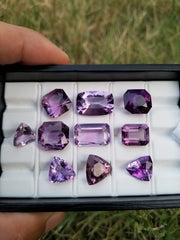 Big and Beautiful different Faceted Amethyst Gemstones