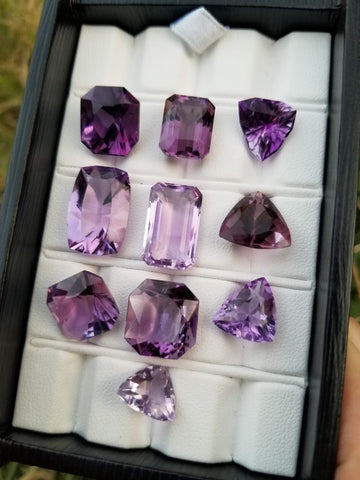 Big and Beautiful different Faceted Amethyst Gemstones
