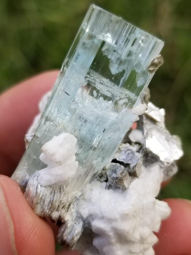 Beautiful Aquamarine crystal with unique inclusion