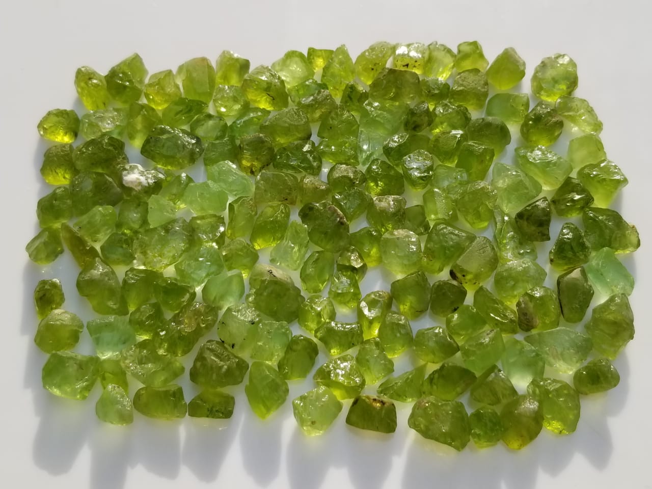 Peridot Facet Rough Peridot available, have good clarity and color