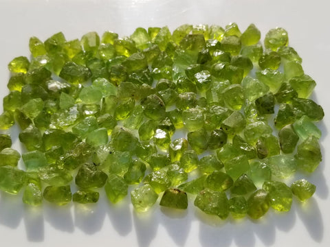Peridot Facet Rough Peridot available, have good clarity and color