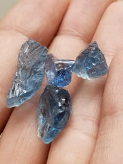 Aquamarine Bluish Color Facet Rough Aquamarine 4 pieces are available for sale