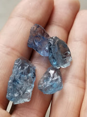 Aquamarine Bluish Color Facet Rough Aquamarine 4 pieces are available for sale