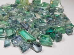 Facet Rough Green and light blue Kunzite Sourced from the mines of Afghanistan