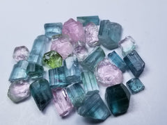 Beautiful Facet Rough Light blue & Pink Tourmaline