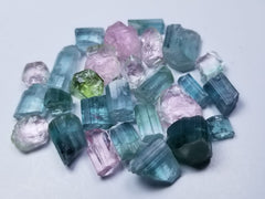 Beautiful Facet Rough Light blue & Pink Tourmaline