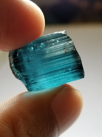 Blue Tourmaline Facet Rough from Afghanistan