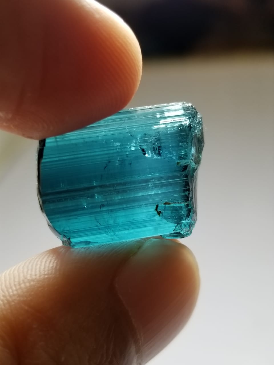 Blue Tourmaline Facet Rough from Afghanistan