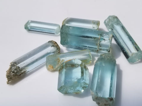 Facet Grade Aquamarine Crystals lot available for sale