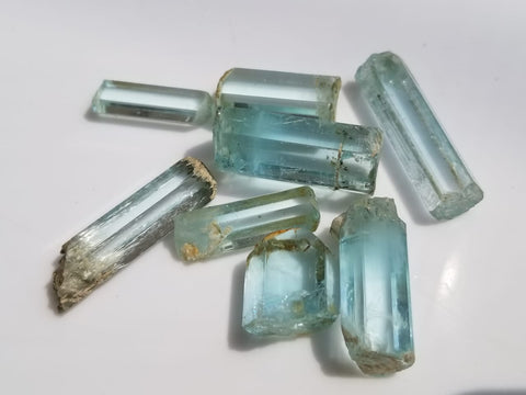 Facet Grade Aquamarine Crystals lot available for sale