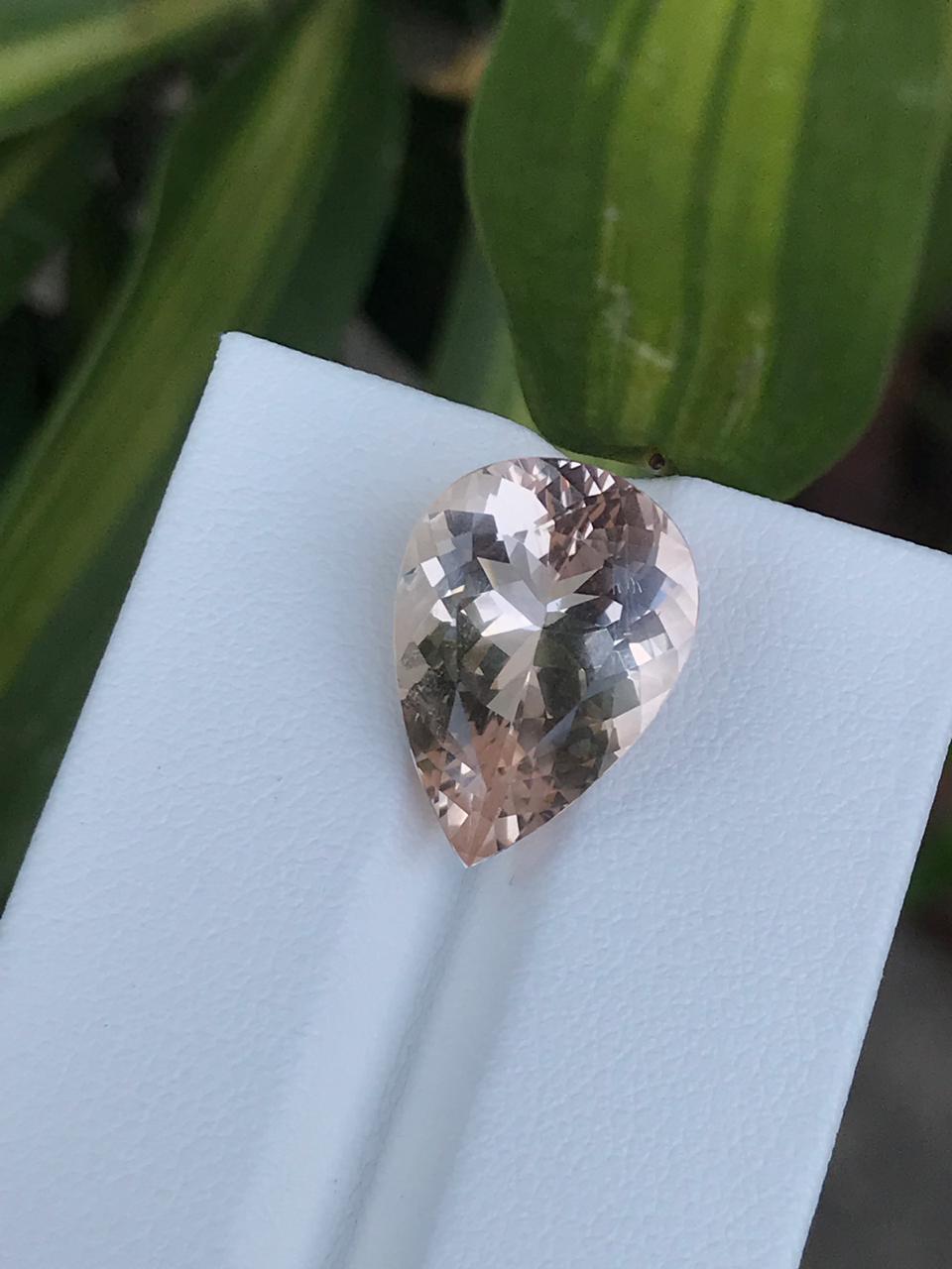 Beautiful Morganite Color Faceted piece available for sale