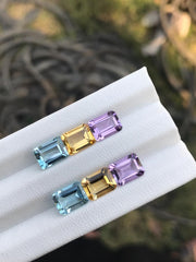 3 pairs of Amethyst, Topaz and Citrine available for sale