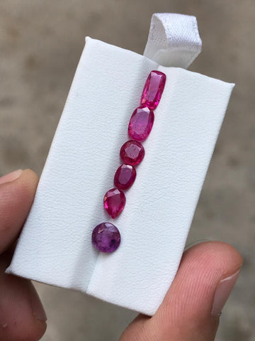 Faceted Natural Ruby lot available for sale