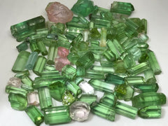 Facet Grade Rough Mint Green and Pink Tourmaline