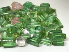 Facet Grade Rough Mint Green and Pink Tourmaline