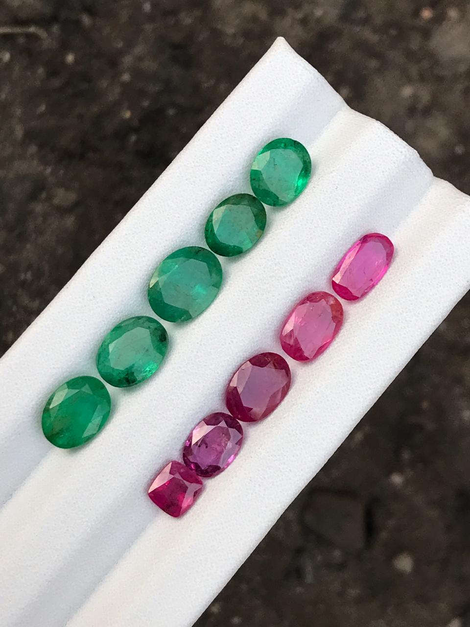 Zambian Emeralds with Afghan Ruby Collection