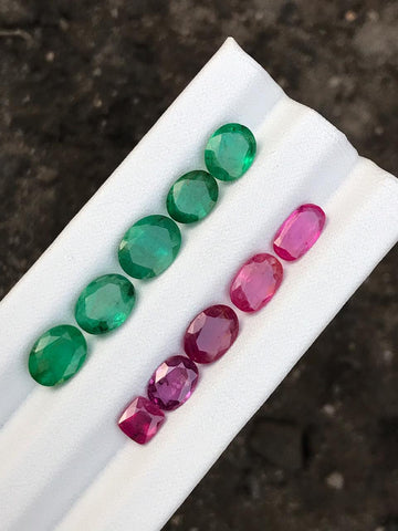 Zambian Emeralds with Afghan Ruby Collection