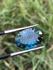 Faceted London blue Topaz